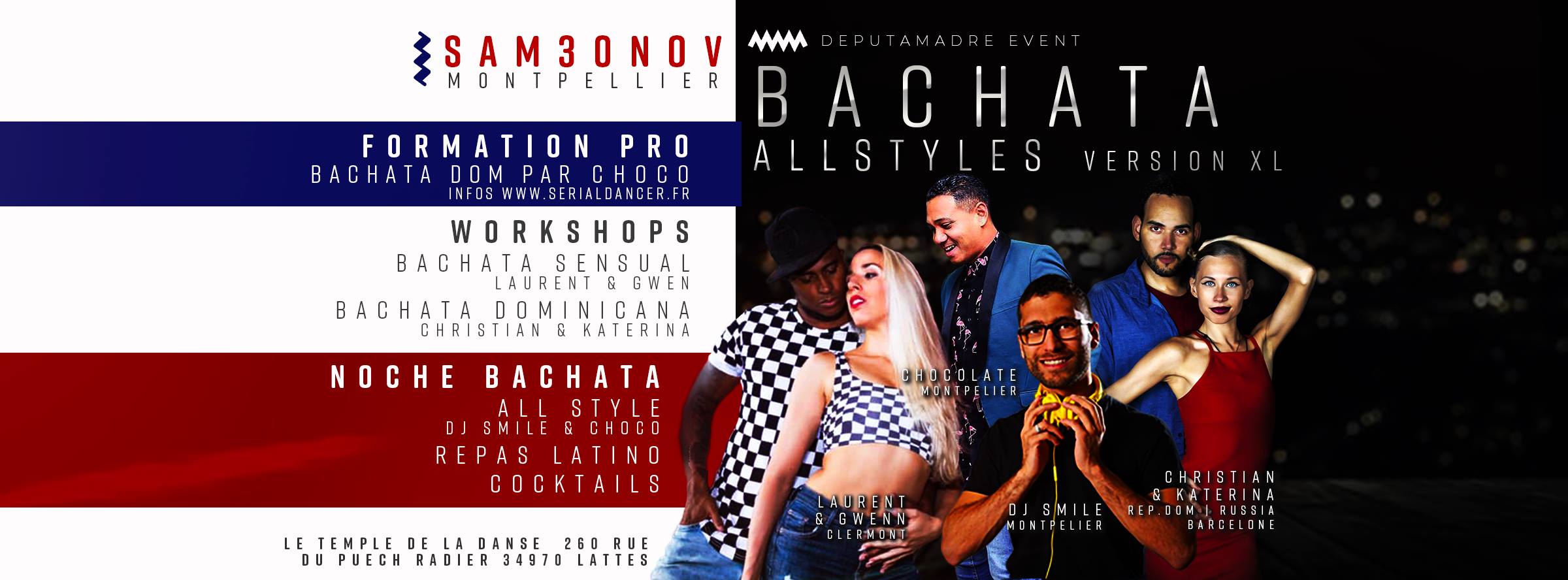 Bachata All Style XXL – Stages & Soiree – 30NOV