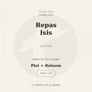 Samedi 20 Midi – Repas Isis
